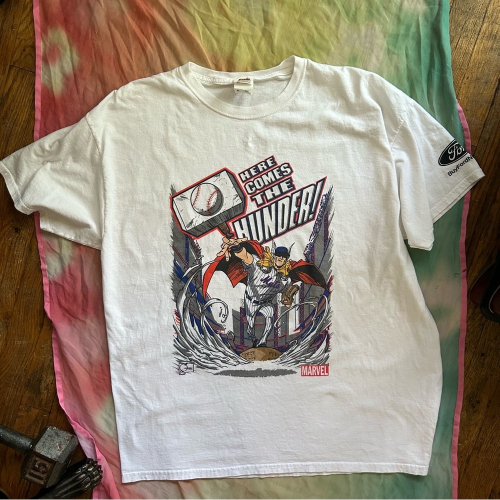 Mets x Marvel Thor Retro White T-Shirt